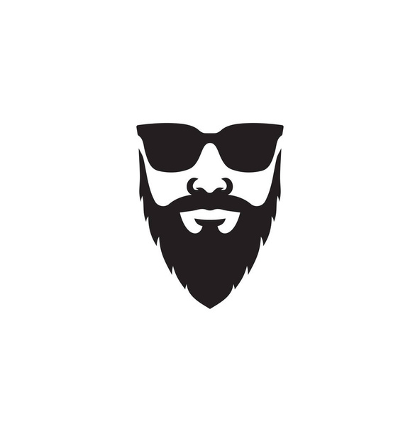 Güneş gözlüklü sakallı adamın vektör çizimi - Vektör, Görsel