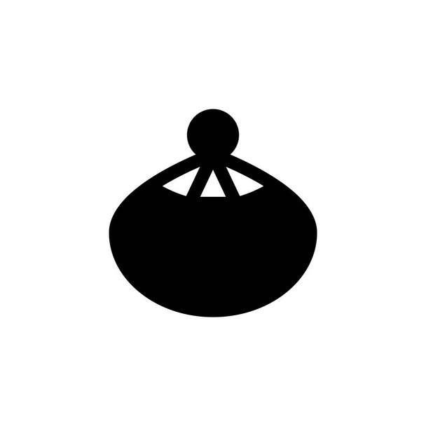 Mini ventilador entregó el icono chino del glifo del año nuevo, logotipo e ilustración Vector - Vector, imagen