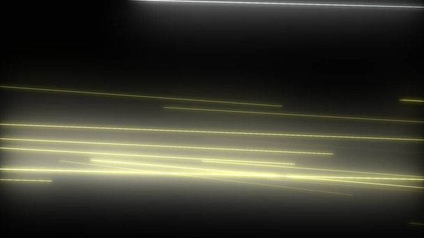 dark abstract background with glowing neon lines. Magic lights, space motion concept  - Photo, Image