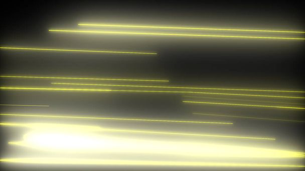 dunkler abstrakter Hintergrund mit leuchtenden Neonlinien. Magische Lichter - Foto, Bild