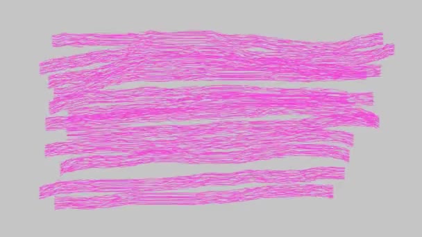 Ungeordnete Farbstriche flackern auf festem Hintergrund. Grafische Silhouettenmuster. Looping-Visuals mit glitched lines. - Filmmaterial, Video