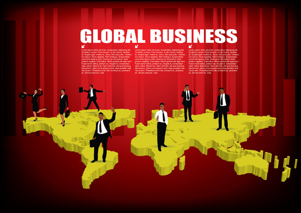 globalnego biznesu - Wektor, obraz