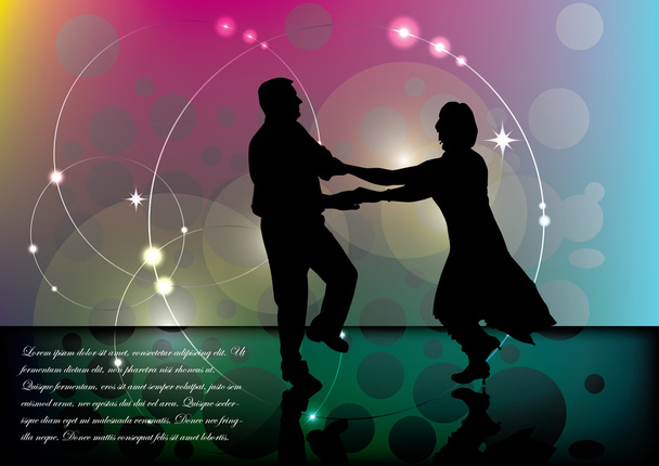 dansende mensen - Vector, afbeelding