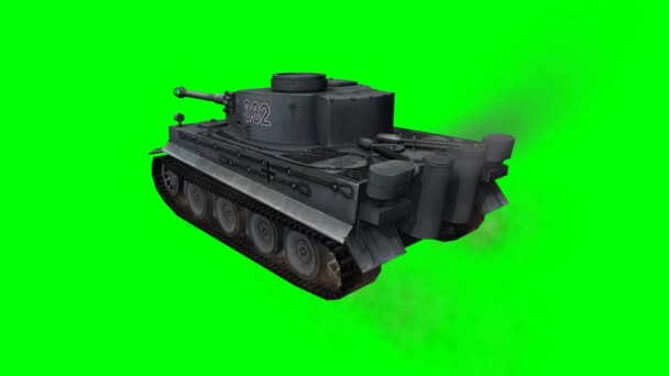 Military Armored Fighting Vehicle  in ride on green screen - Footage, Video