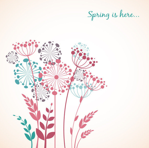 Весняні квіти кульбаби векторний фон
 - Вектор, зображення