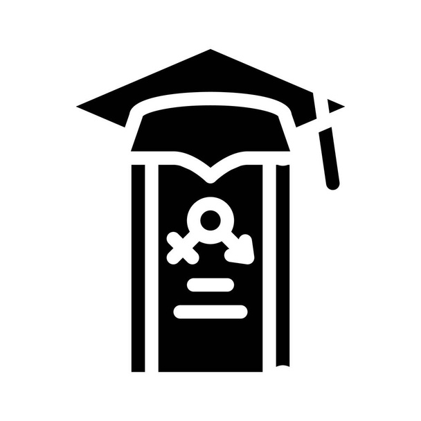 seksonderwijs glyph pictogram vector illustratie zwart - Vector, afbeelding