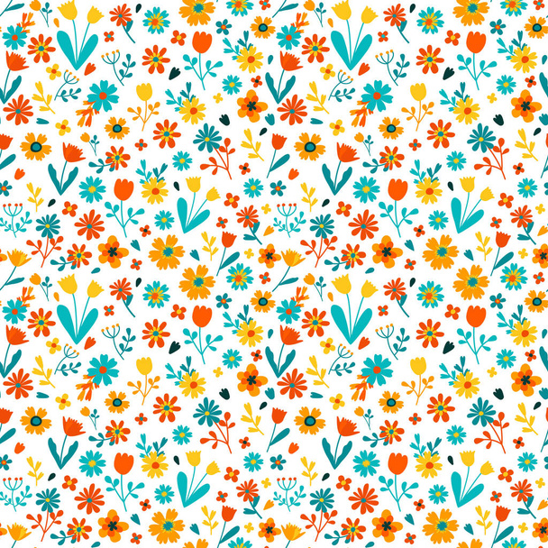 seamless floral background - Vector, imagen