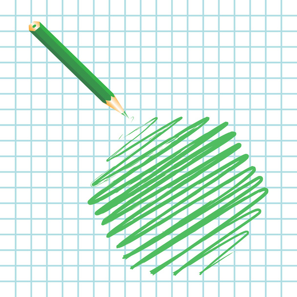 πράσινο εξάγωνο χειρόγραφες - Διάνυσμα, εικόνα