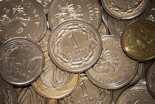 Polish money, coins. Polish zloty - Foto, Imagen