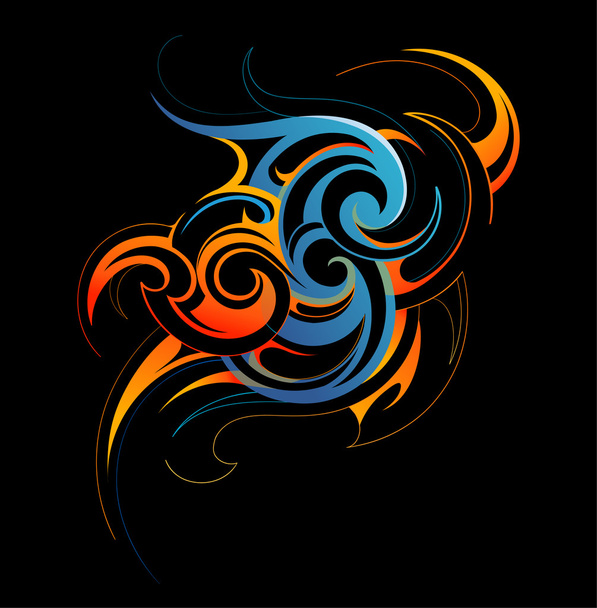 Water and fire fusion - Vector, afbeelding