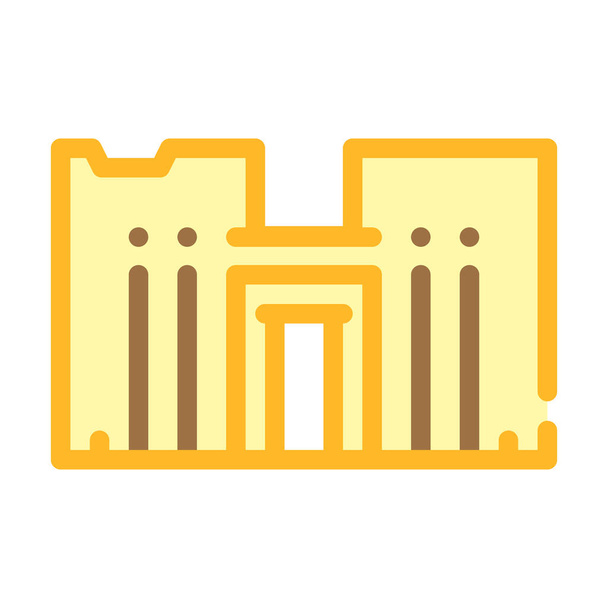 horus temple color icon vector illustration color - Vector, Image