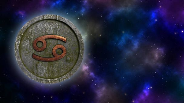 Horoscoop teken kanker brons en steen - Foto, afbeelding