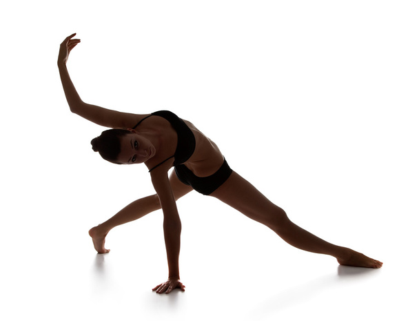 modern style dancer posing on studio background - Zdjęcie, obraz