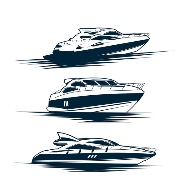 豪華なヨットのロゴデザインベクトル - ベクター画像