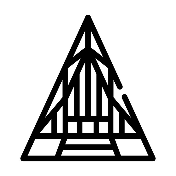 united states air force academy cadet chapel line icon vector illustration - Vector, Image