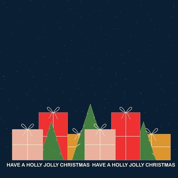 Christmas Gift - New Year box. Stock Vector Illustration - Vector, imagen