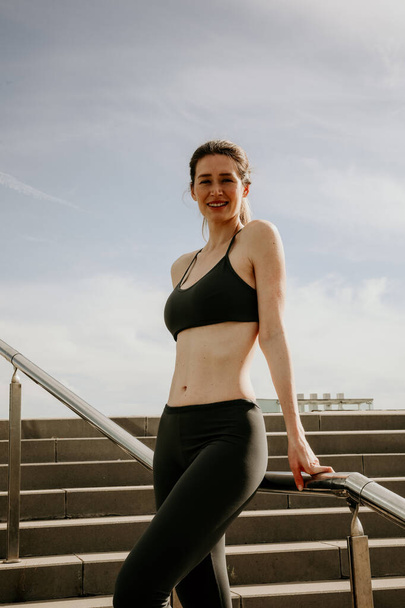 Sporty woman posing after workout. Outdoor. Sport and life style concept. - Φωτογραφία, εικόνα