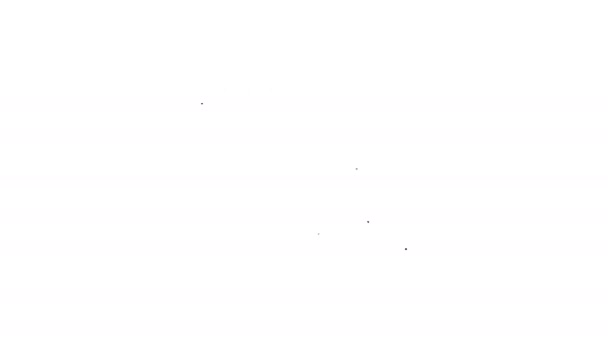 Μαύρη γραμμή Αποτυχημένη πρόσβαση εικονίδιο αποθήκευσης νέφους απομονωμένο σε λευκό φόντο. Μεταφορά και αποθήκευση δεδομένων τεχνολογίας Cloud. 4K Γραφική κίνηση κίνησης βίντεο - Πλάνα, βίντεο