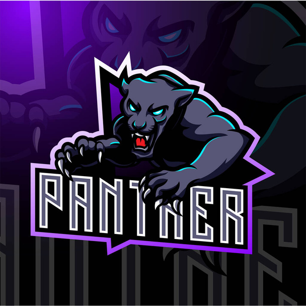 Conception du logo de la mascotte Panther esport - Vecteur, image