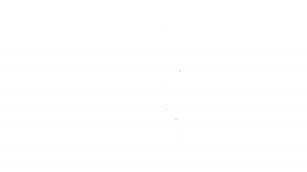Μαύρη γραμμή σπρέι κατά των εντόμων εικονίδιο απομονώνονται σε λευκό φόντο. 4K Γραφική κίνηση κίνησης βίντεο - Πλάνα, βίντεο