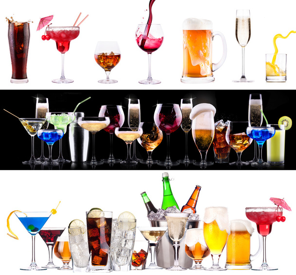 Different alcohol drinks set - Photo, Image