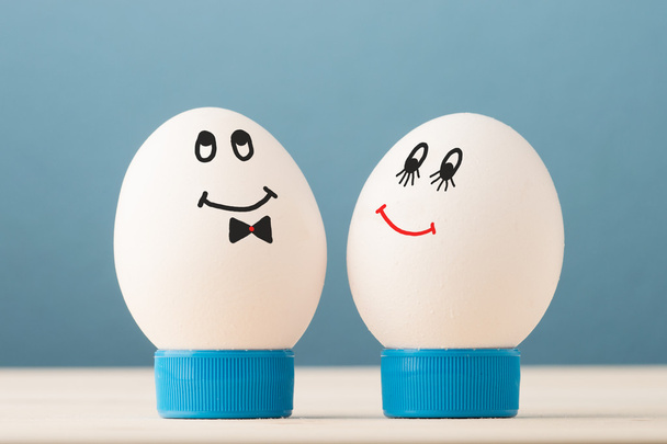 Dos huevos blancos - Foto, Imagen