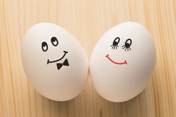 Two white eggs - Photo, image