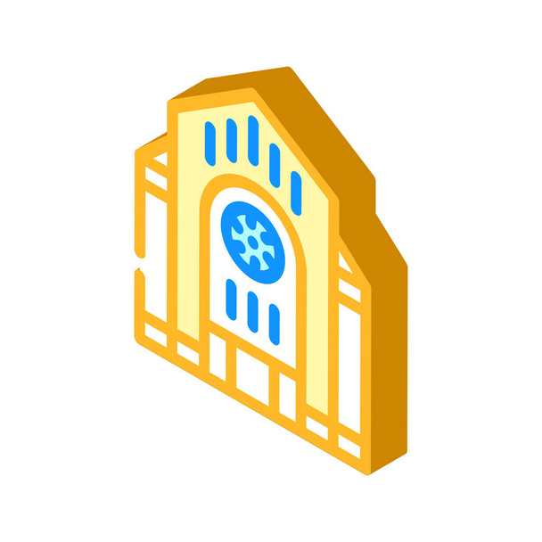 synagogue, new york isometric icon vector illustration - Vector, Image