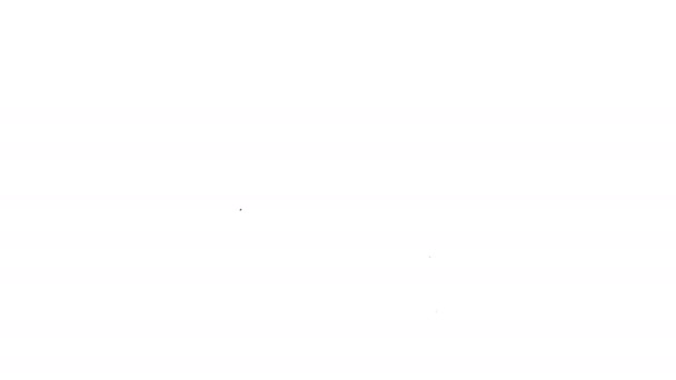 Ligne noire Loupe avec icône de recherche isolée sur fond blanc. L'inspecteur enquête. Animation graphique de mouvement vidéo 4K - Séquence, vidéo