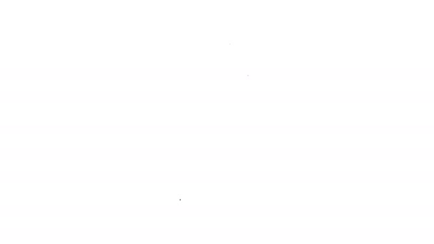 Línea negra Icono de perfume aislado sobre fondo blanco. Animación gráfica de vídeo 4K - Imágenes, Vídeo