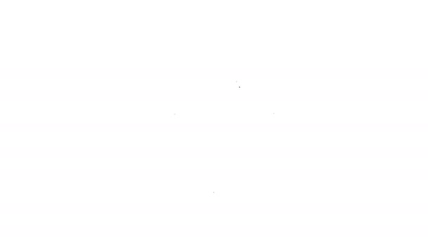 Schwarze Linie Fünf Sterne Kundenbewertungssymbol isoliert auf weißem Hintergrund. Favorit, beste Bewertung, Auszeichnungssymbol. 4K Video Motion Grafik Animation - Filmmaterial, Video
