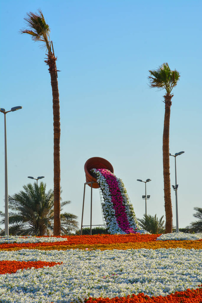 Alfombra de flores en Yanbu espectáculo de flores Arabia Saudita - Foto, imagen
