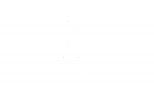 Černá čára Láhev s ikonou elixír lásky izolované na bílém pozadí. Symbol Valentýna. Grafická animace pohybu videa 4K - Záběry, video