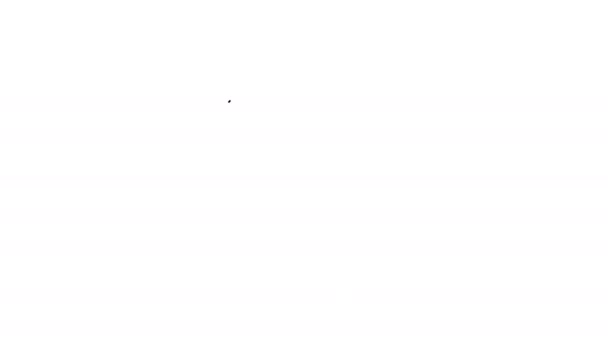 Черная линия Масоны символ Всевидящее око Бога икона изолированы на белом фоне. Глаз Провидения в треугольнике. Видеографическая анимация 4K - Кадры, видео