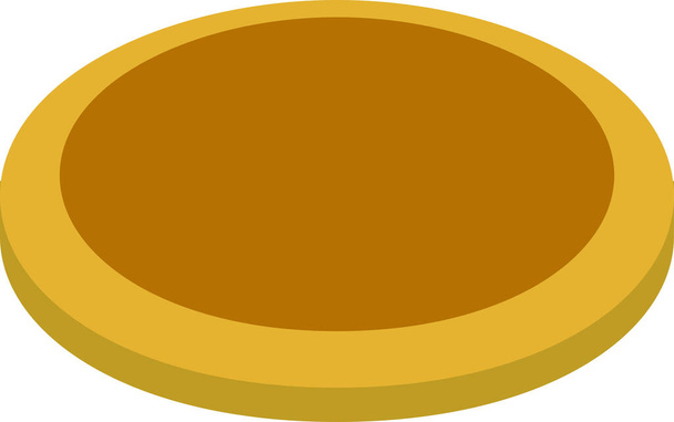 Αυτή είναι μια απεικόνιση των νομισμάτων μετάλλια τοποθετούνται σε ένα ενιαίο επίπεδο  - Διάνυσμα, εικόνα