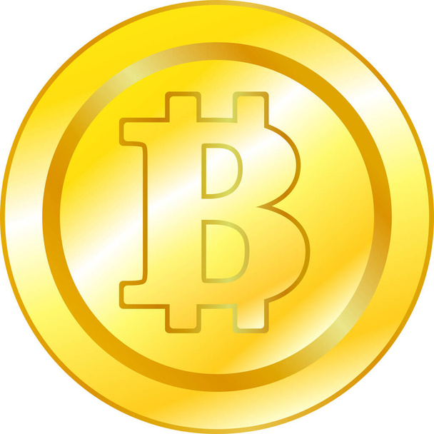Esta es una ilustración de una medalla bitcoin  - Vector, imagen