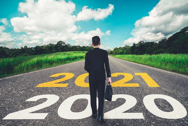 El viaje de Año Nuevo 2021 y el concepto de visión futura - Foto, Imagen
