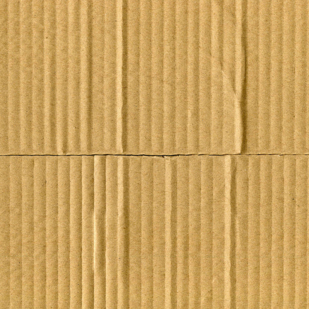 Коричневый и бежевый гофрированный картон, очень подходит для фона - Фото, изображение