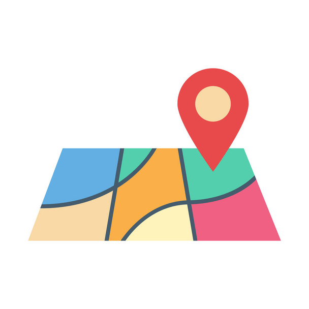 Mapa, lokalizacja, kierunek, lokalizatory w pełni edytowalna ikona wektora - Wektor, obraz