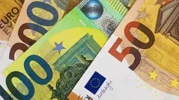 Euro banknotes in stop motion - Footage, Video