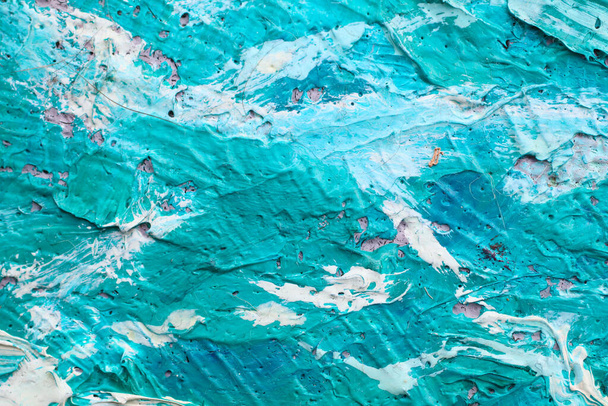 Art painting detailed texture close-up with vivid colorful colors and brush strokes and palette knife strokes - Photo, Image