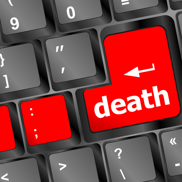 kuolema painiketta tietokoneen näppäimistön pc avain - Valokuva, kuva