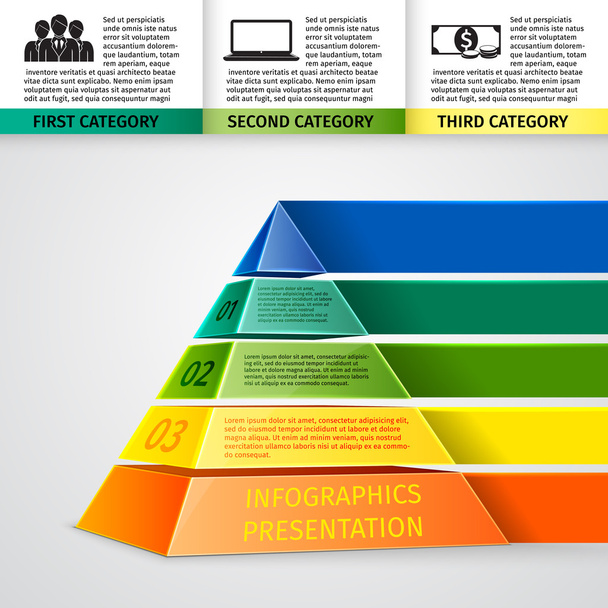 Pyramidi 3d infografiikka
 - Vektori, kuva