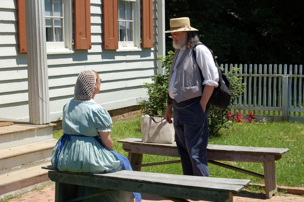 Old Bethpage Village, NY: Costumed Guides at Kirby Home - Photo, Image