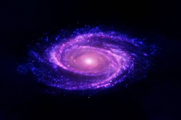Spirale de la galaxie bleue. Des éléments de cette image ont été fournis par la NASA. - Photo, image