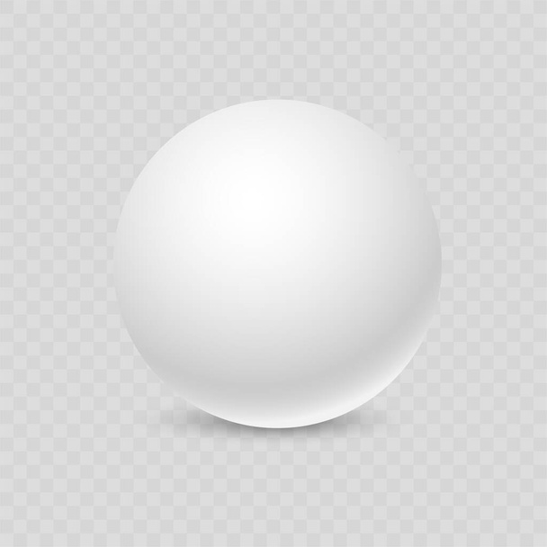 Fehér gyöngy. 3D-s gömb labda. Vektor - Vektor, kép