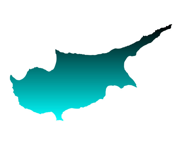 Ciprus térképe - Vektor, kép