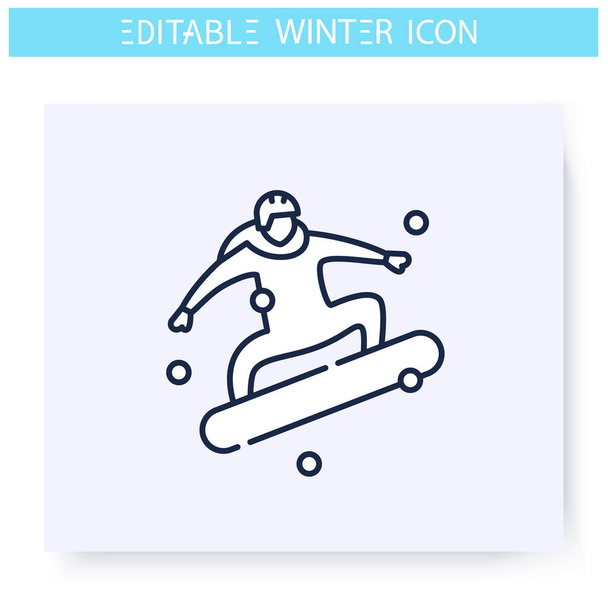Snowboard hattı ikonu. Düzenlenebilir resimleme - Vektör, Görsel