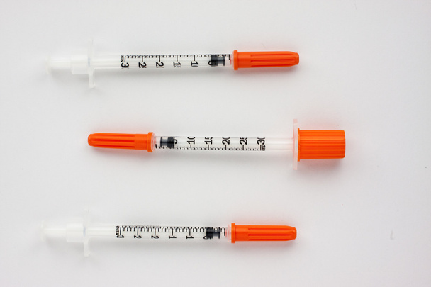 Seringas de insulina
 - Foto, Imagem