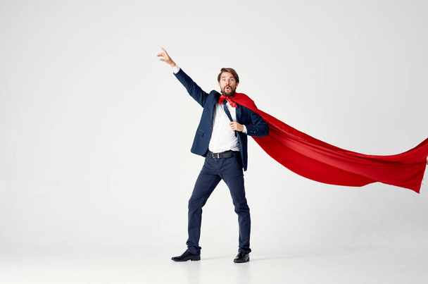 liikemies punainen viitta supersankari valo tausta menestys voitto - Valokuva, kuva
